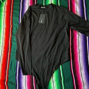 Plus size black bodysuit